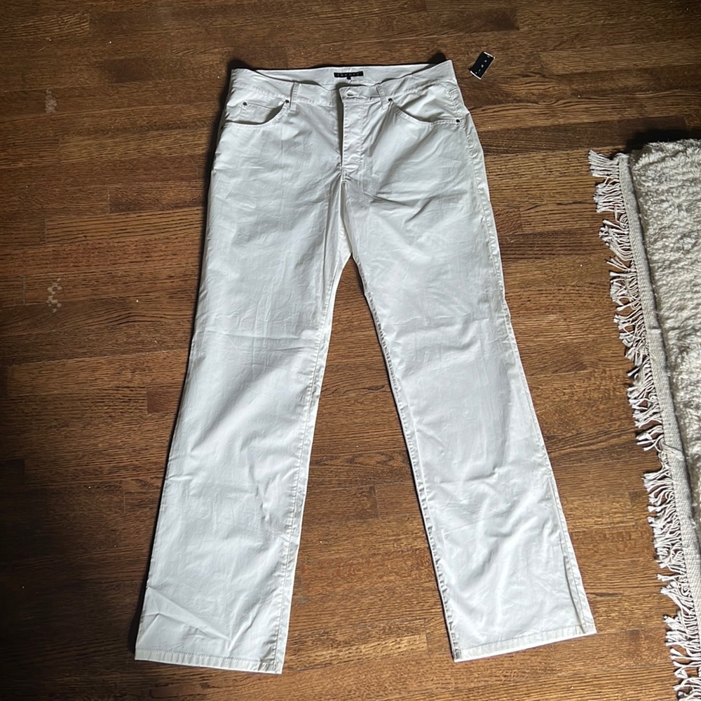 Theory mens lightweight ‘morgan’ pant in ‘smoke’